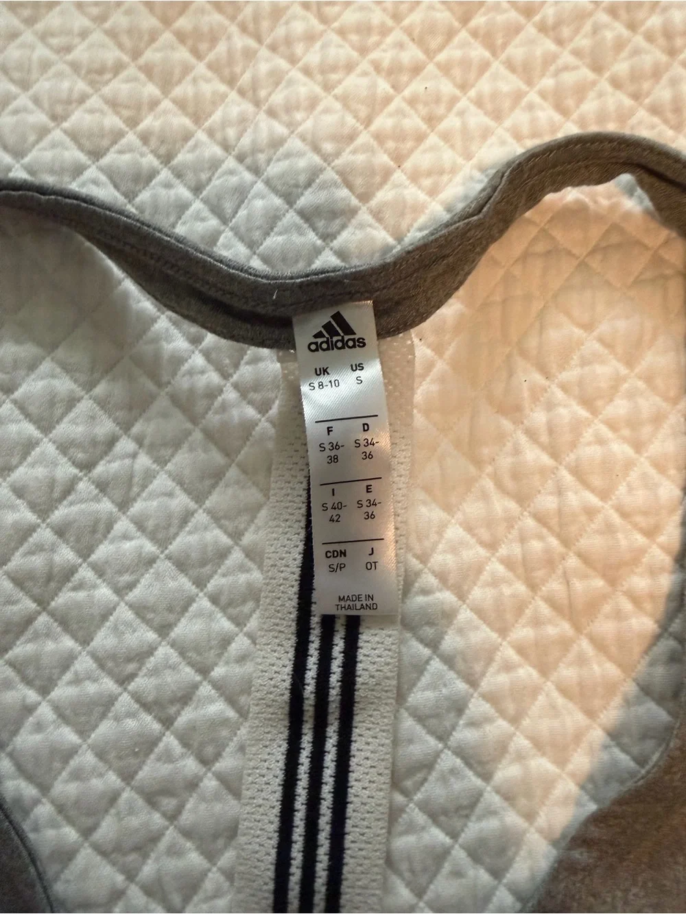 adidas Gray Racerback Performance Tank Top - Picture 3 of 3
